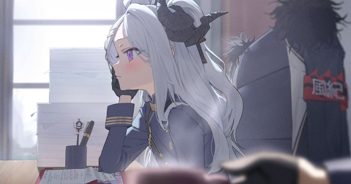 托腮插画特辑