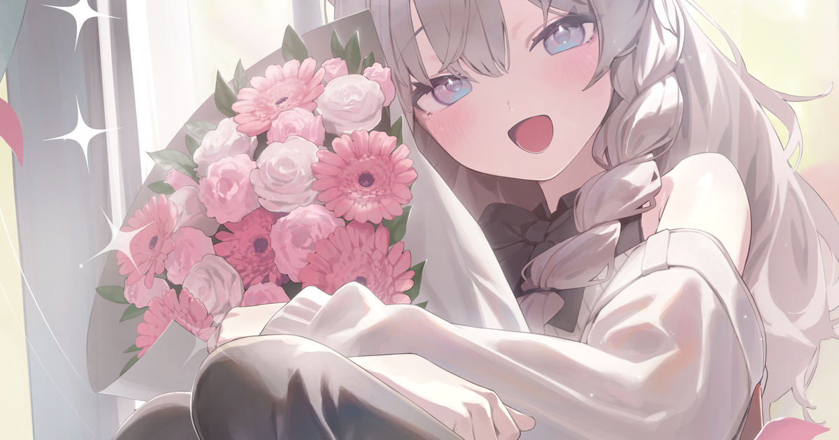 粉红花卉插画特集