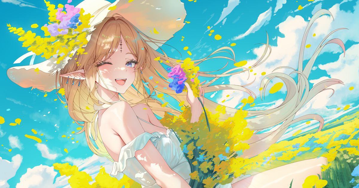 金色长发插画特辑