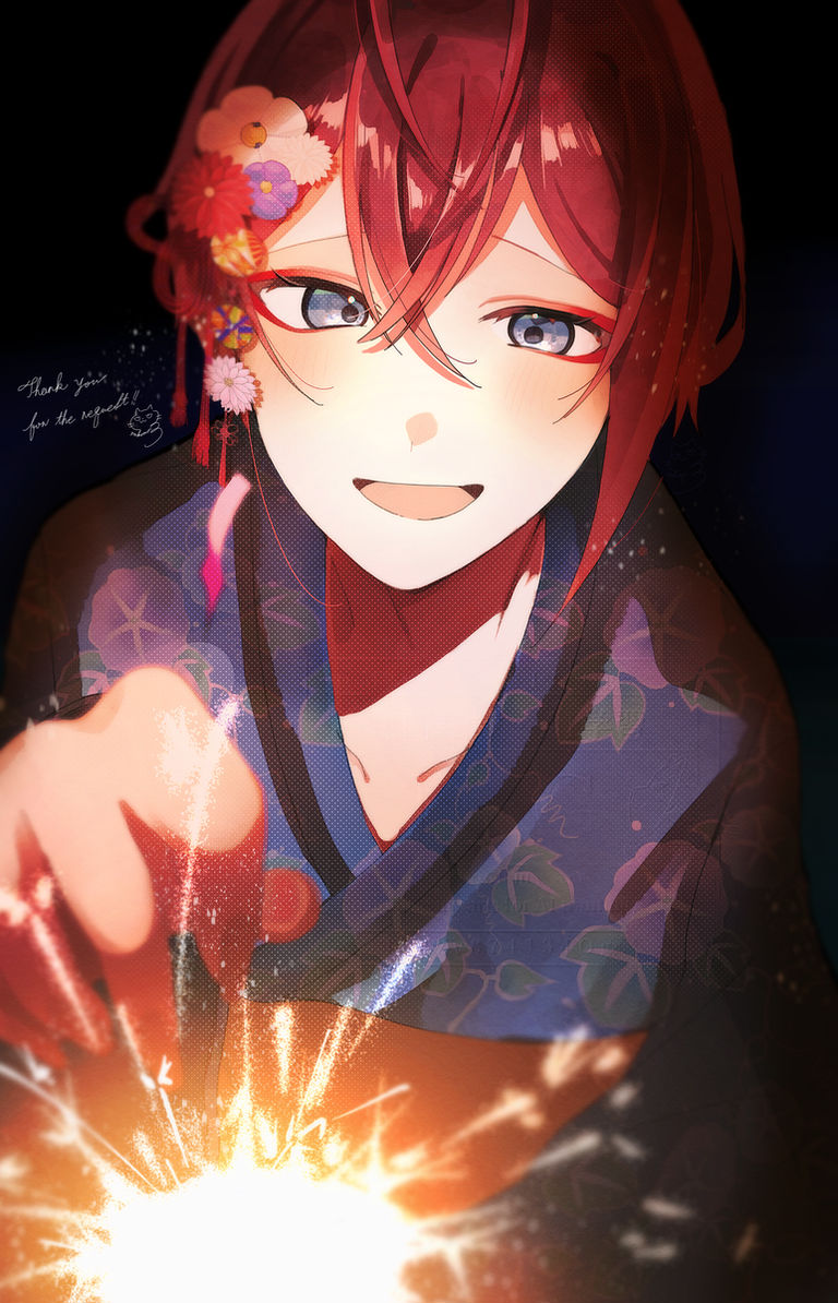 手持烟花插画特辑