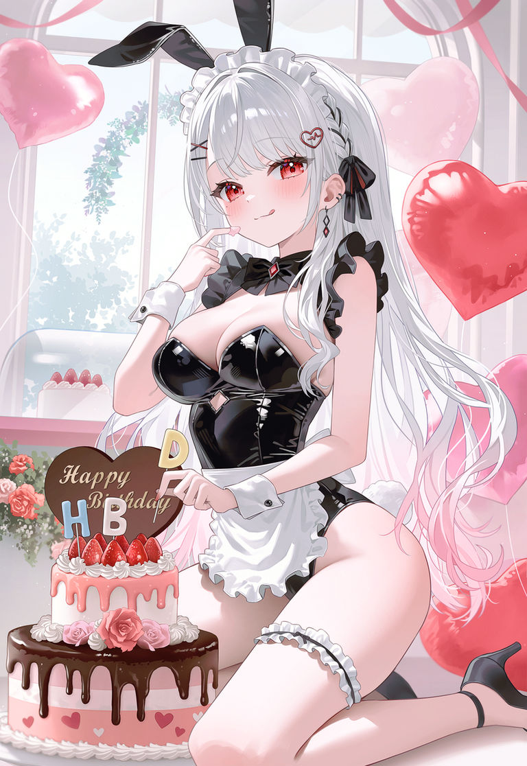 银白发赤眼角色插画特辑