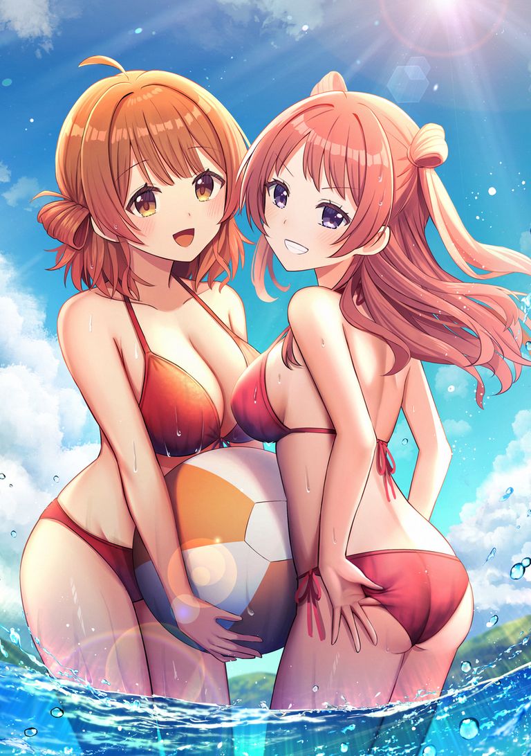 红VS蓝色比基尼插画特辑