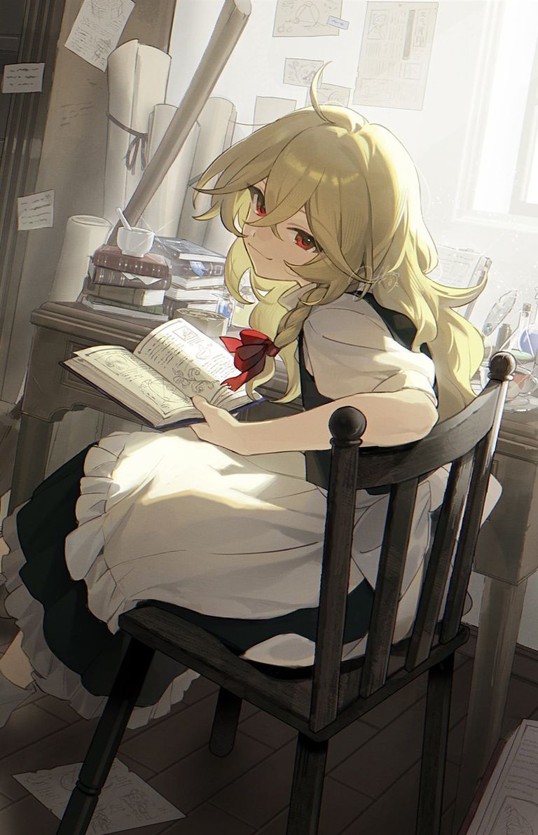 金色长发插画特辑