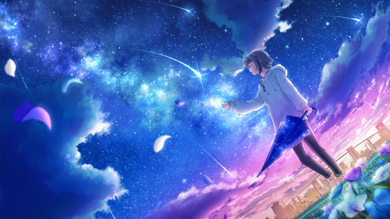 划破夜空的光芒:流星插画特辑