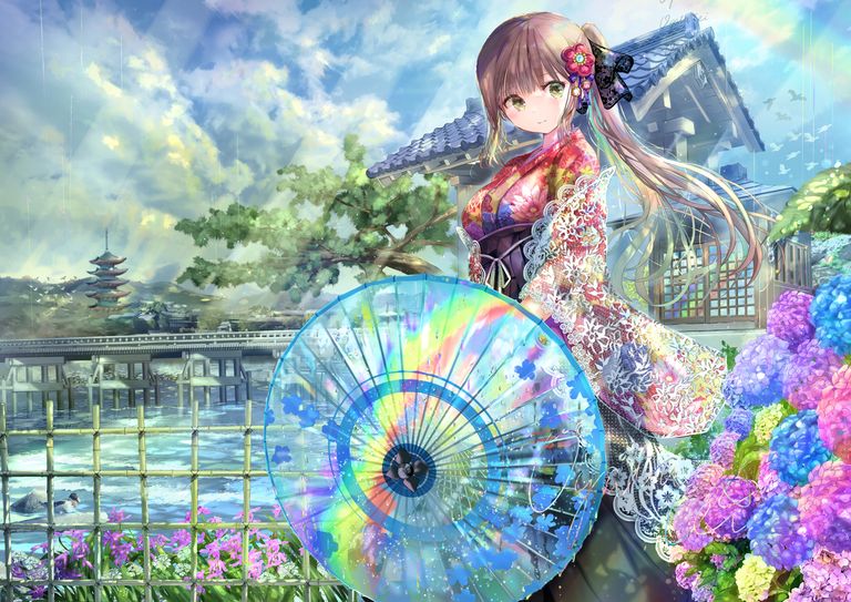 油纸伞插画特辑