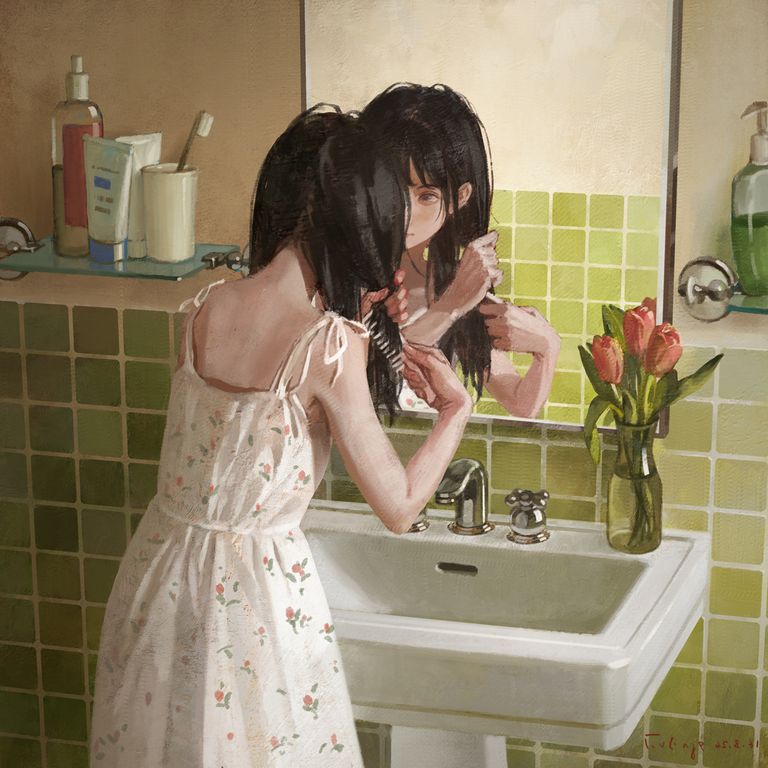 透过镜子插画特辑