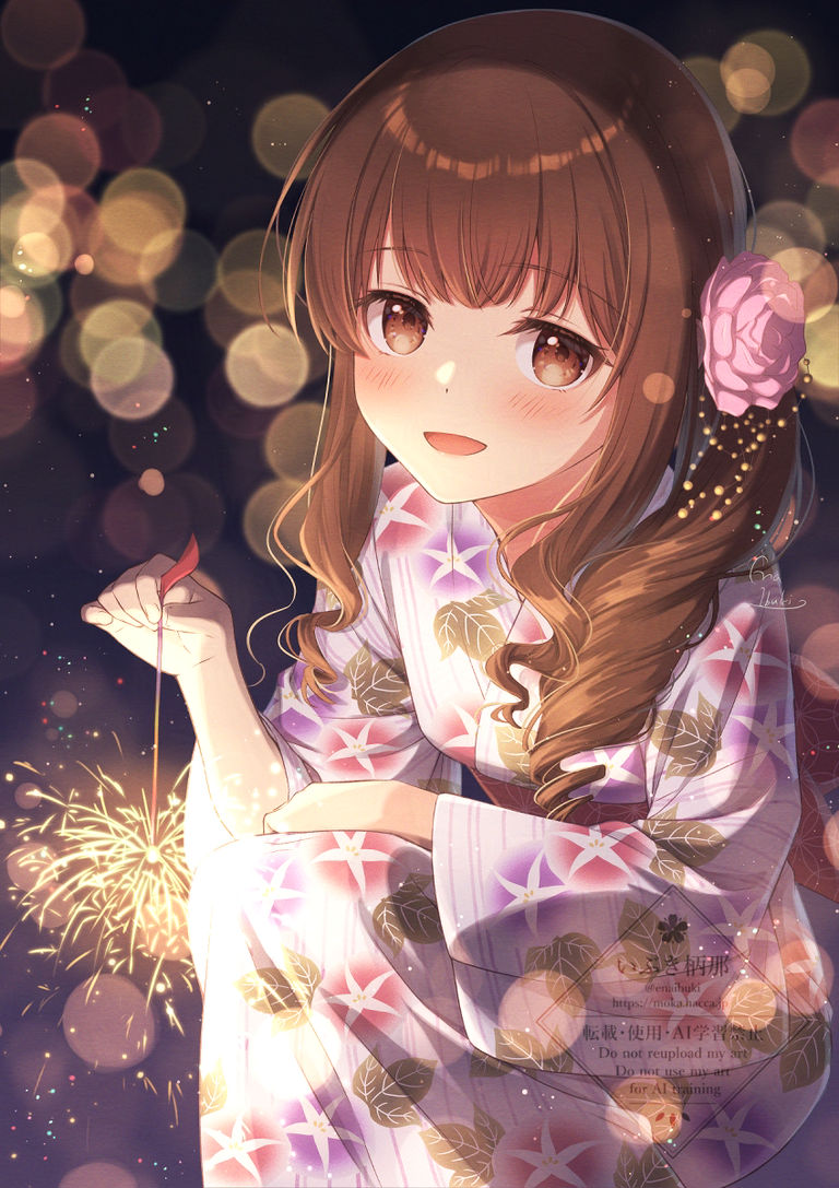 手持烟花插画特辑
