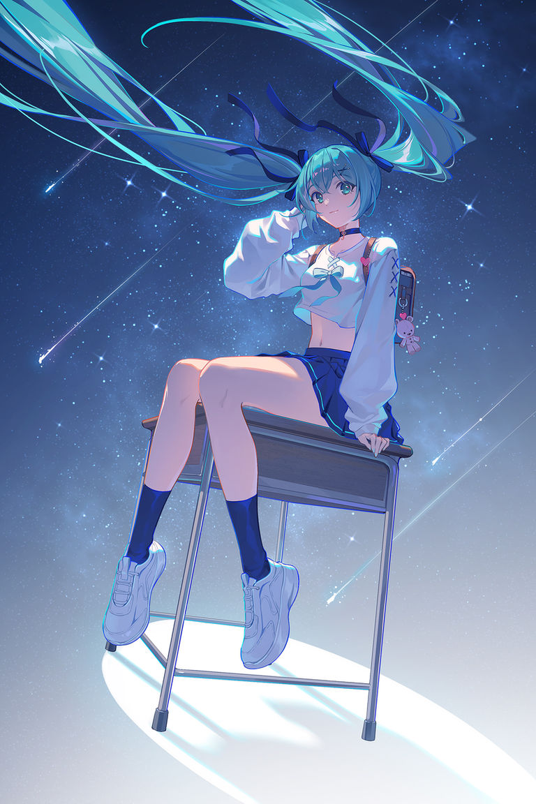 划破夜空的光芒:流星插画特辑