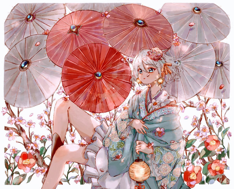 油纸伞插画特辑