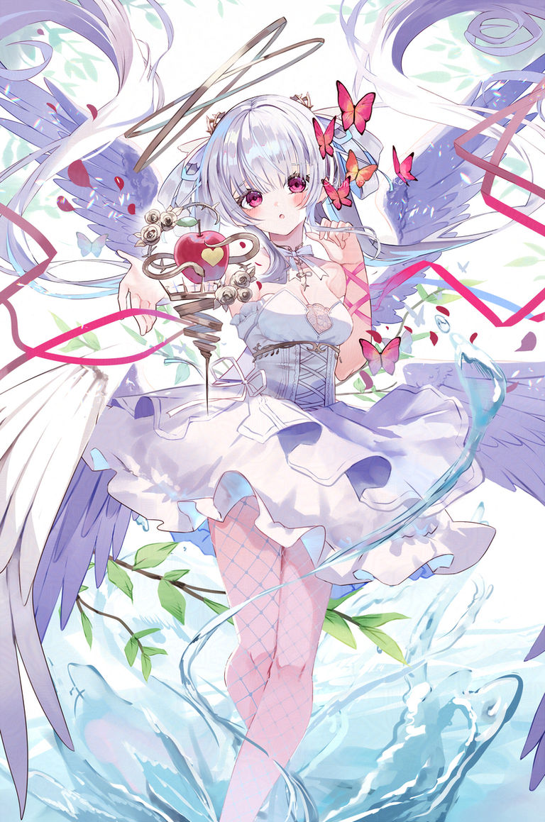 银白发赤眼角色插画特辑