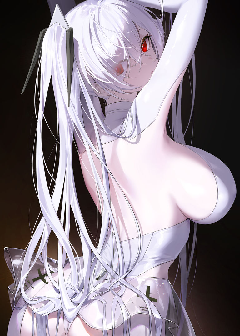 银白发赤眼角色插画特辑