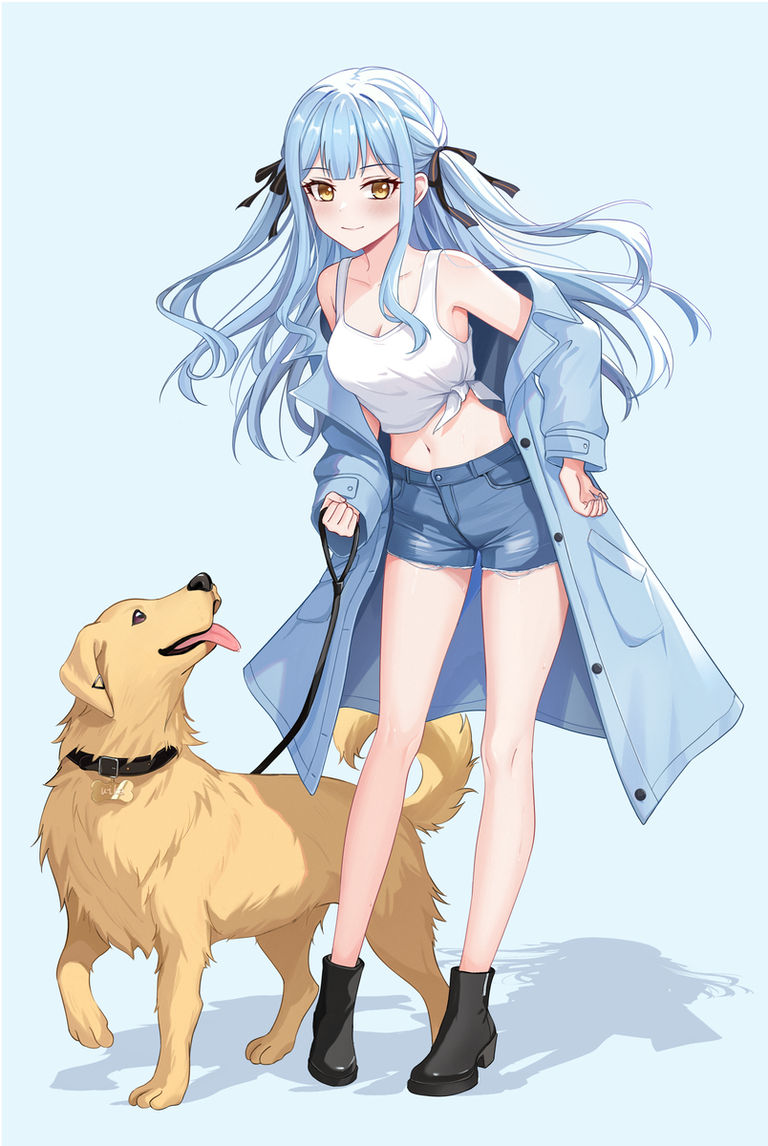 「绑起衣摆」插画特辑