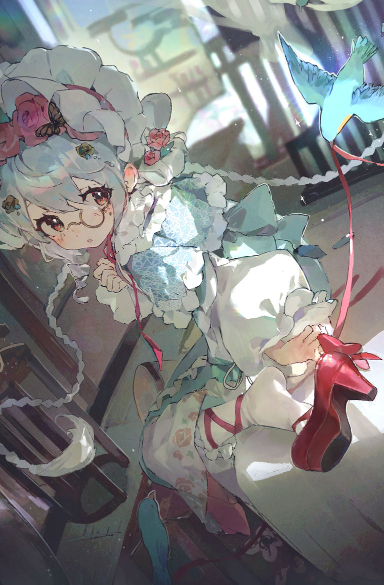 知性的点缀:单边眼镜插画特辑