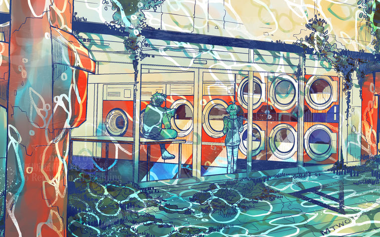 自助洗衣店插画特辑