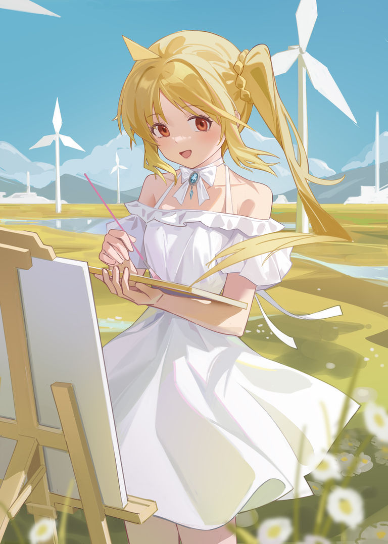 白色连衣裙插画特辑