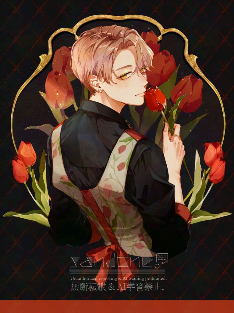 「花在嘴边」插画特辑:唇边的一抹爱意