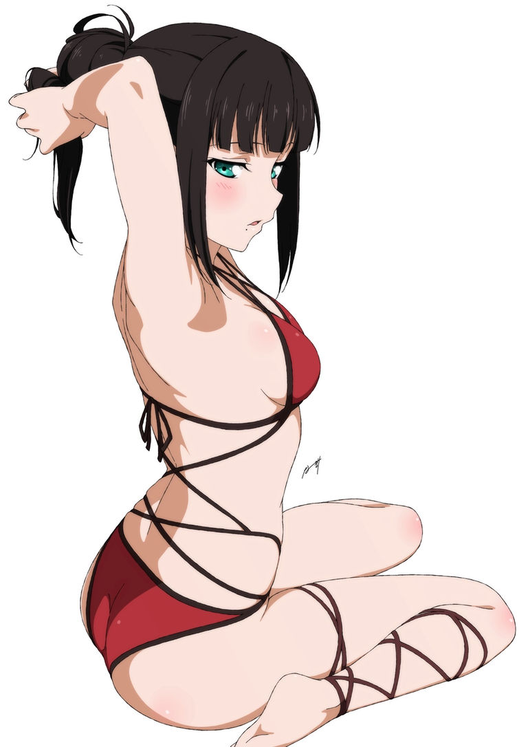 红VS蓝色比基尼插画特辑