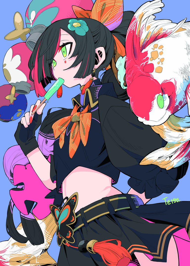 悠然游弋的金鱼插画特辑