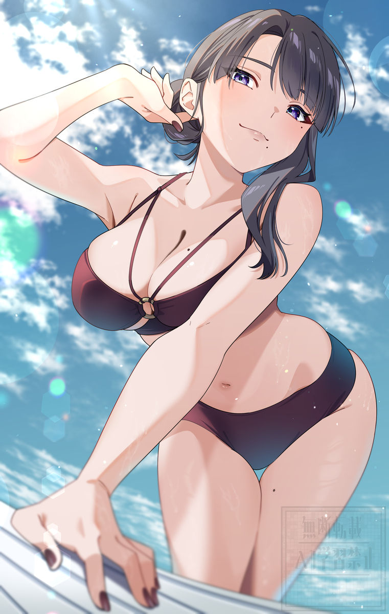 红VS蓝色比基尼插画特辑