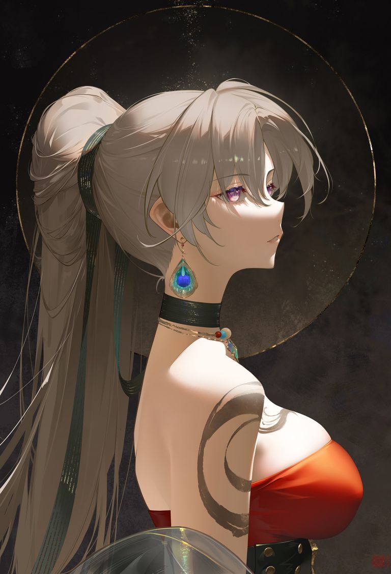 随风摇曳的马尾辫插画特辑