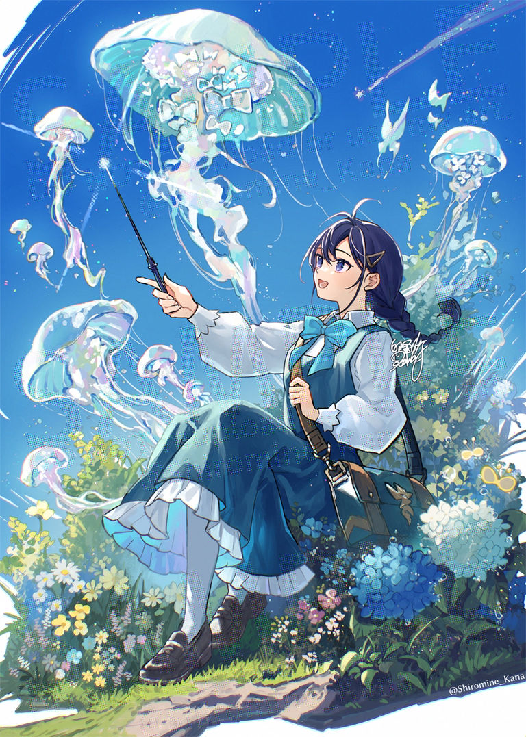 蓝天与角色插画特辑