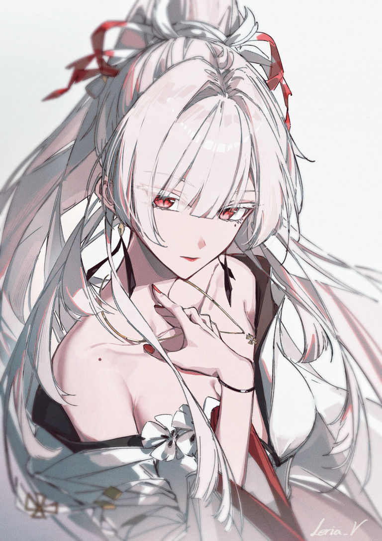 银白发赤眼角色插画特辑