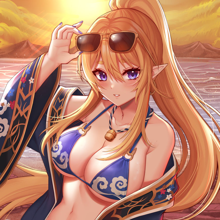 红VS蓝色比基尼插画特辑
