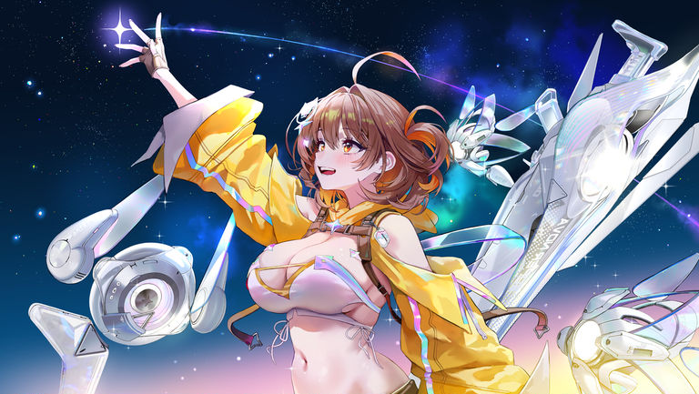 划破夜空的光芒:流星插画特辑