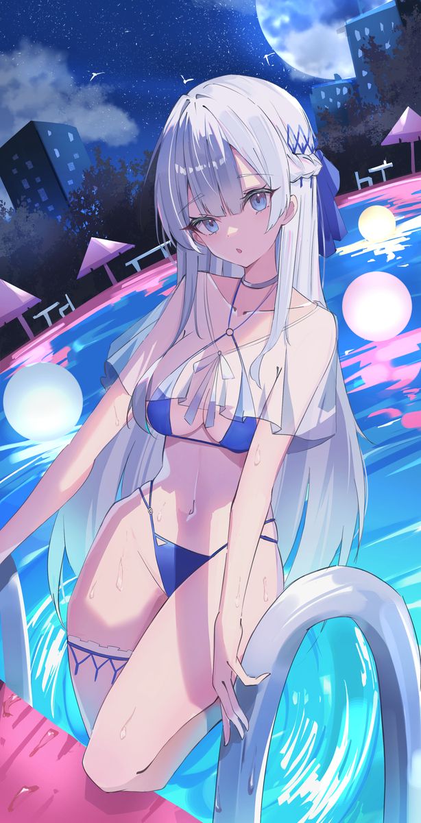 红VS蓝色比基尼插画特辑