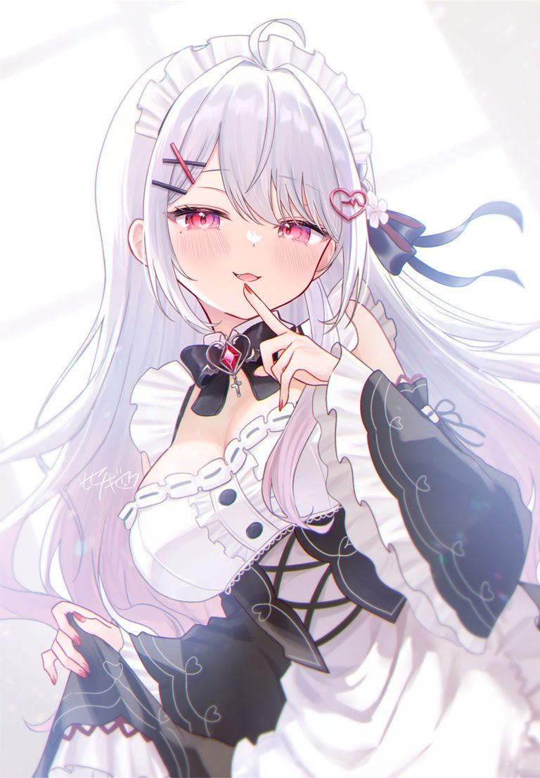 银白发赤眼角色插画特辑