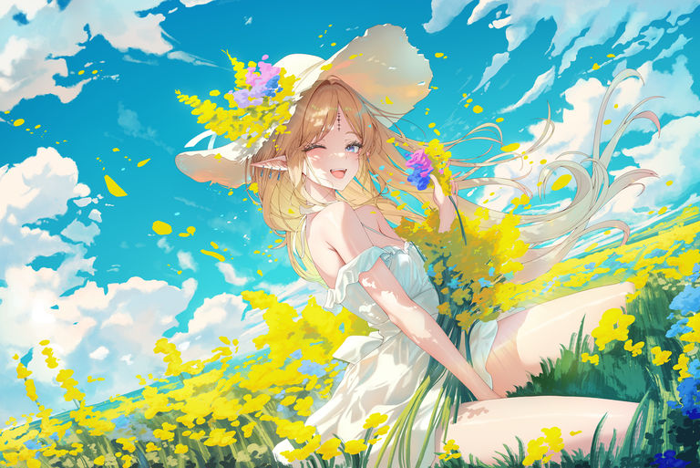金色长发插画特辑