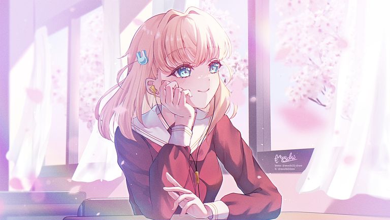 托腮插画特辑