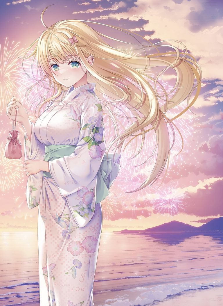 金色长发插画特辑