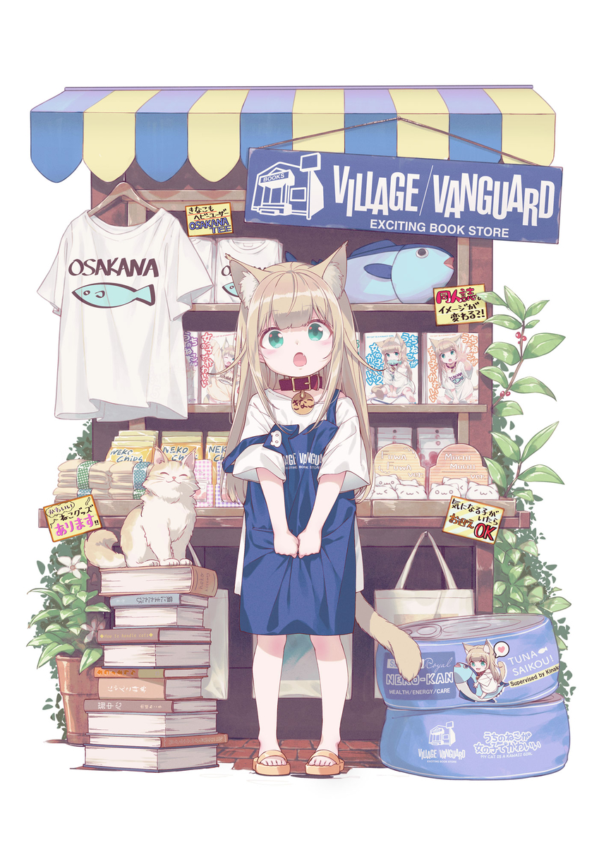 お店番をするきなこ🐟🐈