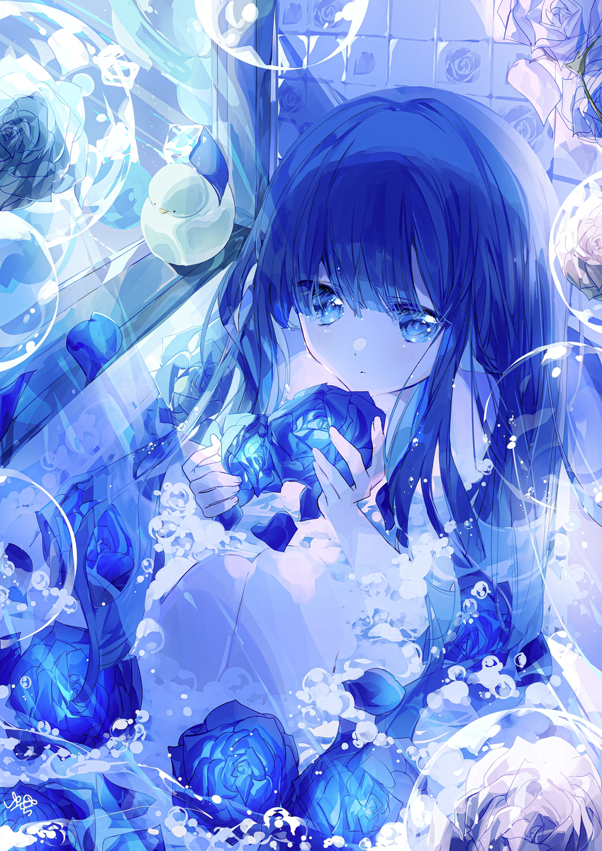 青い薔薇。🛁️🫧