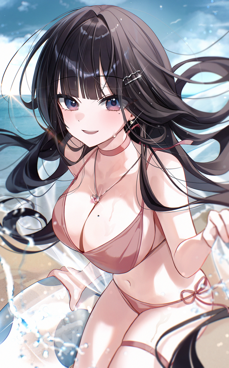 どうー？水着、似合ってる？