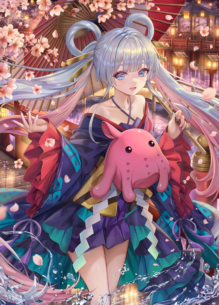 月に桜