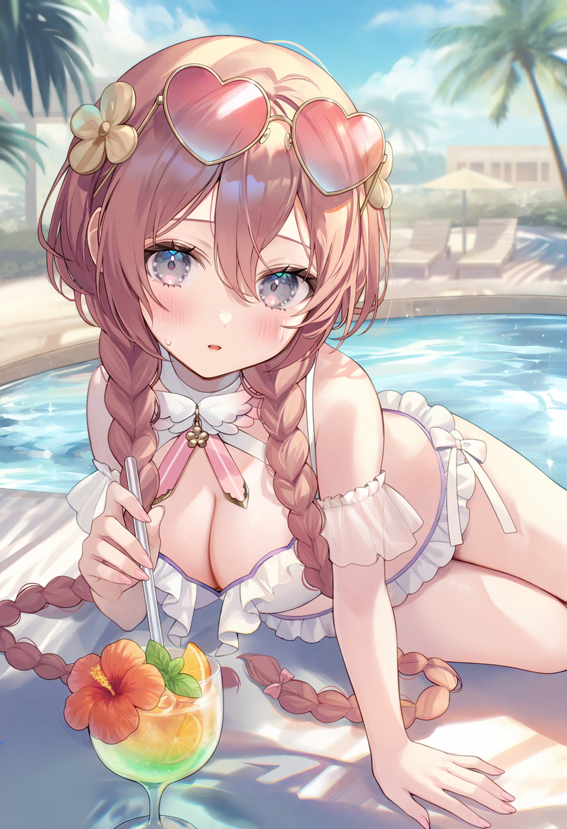 もかさんとプール🏖️⋆˙⟡♡✧˖°